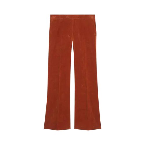 Gucci Velvet Flared-Leg Pants - Red - 659654-Z328H-6038