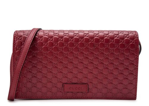 Gucci Wallet Crossbody MicroGuccissima - Red