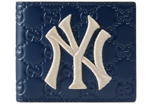 Gucci Wallet NY Yankees Patch - Royal Blue
