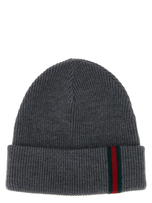Gucci Web Detail Beanie - 8341924G200_1100