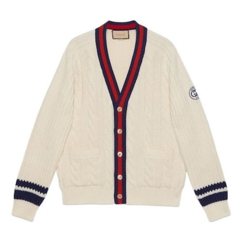 Gucci Web Ribbon Cardigan - White - 763373-XKDPC-9189