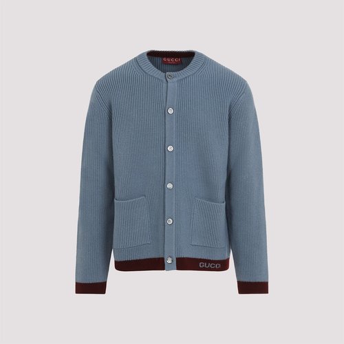 Gucci Intarsia Wool Cardigan | Blue | Size XXL - 811243-XKEGS-4589
