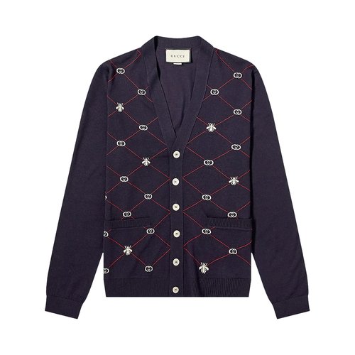 Gucci Wool Cardigan - Dark Blue - 597741-XKA4I-4206