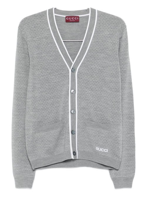 Gucci Wool V-necked Cardigan - 834072-XKESP-1130