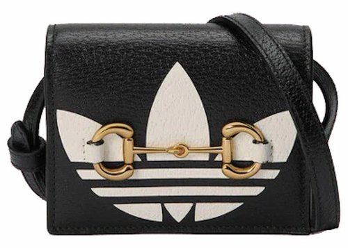 Gucci x adidas Card Case With Horsebit - Black/White