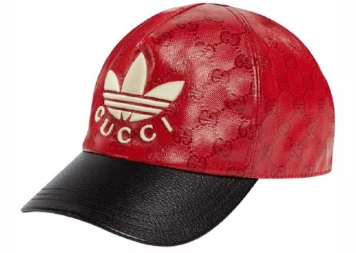Gucci x adidas GG Allover Logo Cap - Red/Black