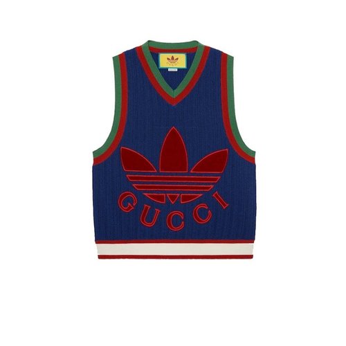 Gucci x adidas Viscose Vest - Blue - 696245