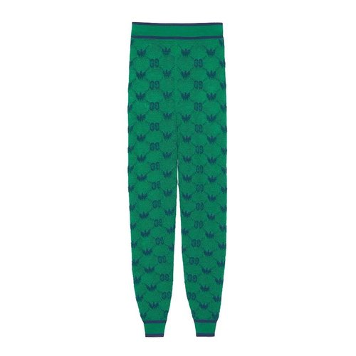 Gucci x adidas Wool Jacquard Joggers - Green/Blue - 693830