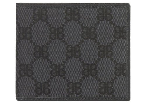 Gucci x Balenciaga The Hacker Project BiFold Coin Wallet - Black