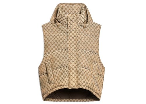 Gucci x Balenciaga The Hacker Project Hacker Cocoon Puffer Vest - Beige - 681886-TLO53-9585