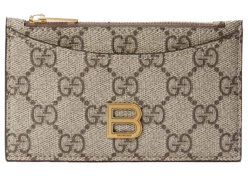 Gucci x Balenciaga The Hacker Project Zip Card Case - Beige/Ebony