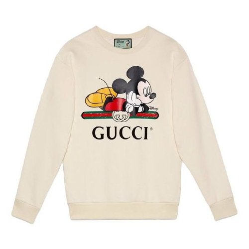 Gucci x Disney Co-Branded Oversized Mickey Mouse Pattern Sweater For Beige - Creamy - 469250-XJB8C-9230