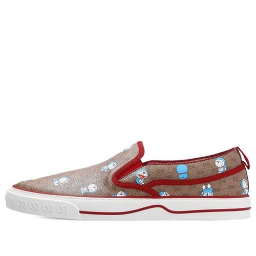 Gucci X DORAEMON GG Supreme Monogram Slip On - New Cherry Red/Beige/Ebony - 655035-2TU30-8968