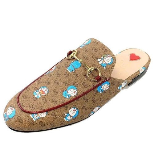 Gucci x Doraemon Princetown Slippers - Tan - 655038-2TU10-8967