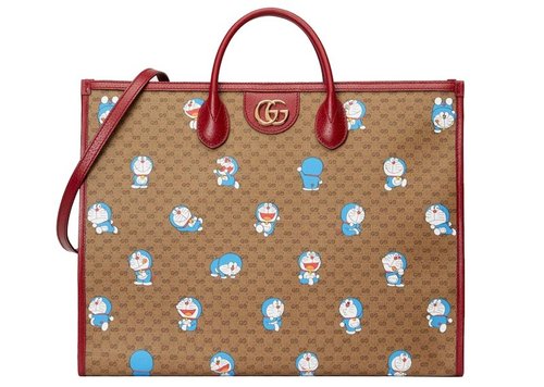 Gucci x Doraemon Tote Bag Large - Ebony/Beige