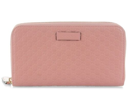 Gucci Zip Around Wallet MicroGuccissima - Pink