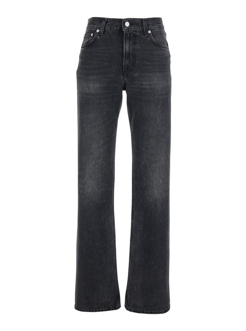 Haikure Black Jeans With Belt Loops And Logo Patch On The Rear In Denim - HEW03358DF174L0902