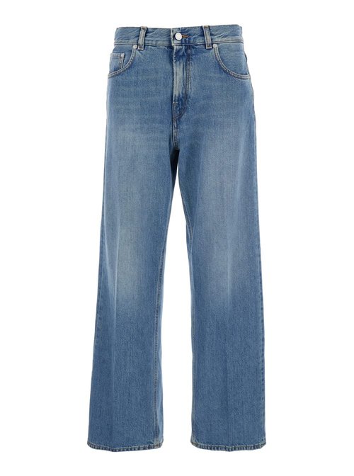 Haikure Blue Jeans With Five Pocket Design And Logo Patch On The Back In Denim - HEW03330DF169L0875
