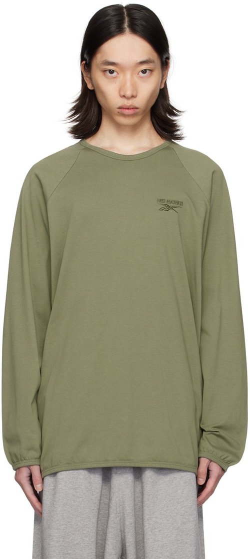 Hed Mayner Reebok Edition Long Sleeve T-Shirt - Green - RMAA00BC99JER0015500 1