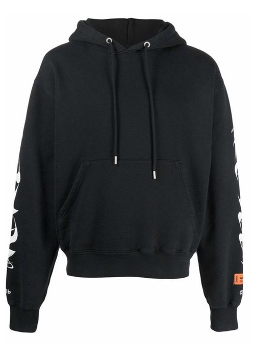 Heron Preston Brush Hoodie - Black/White - HMBB017F21JER0041001