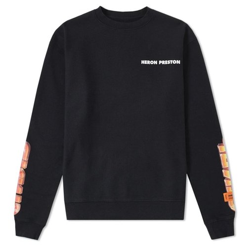Heron Preston Chromed Crewneck Sweatshirt - Black