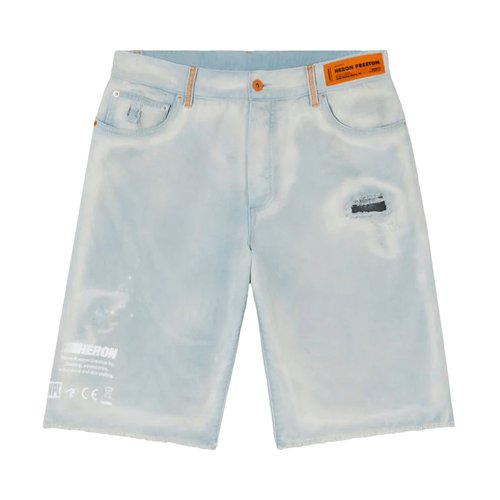 Heron Preston Code 8000 Hammer Shorts - Medium Grey/White - HMYC003S22FAB0010601