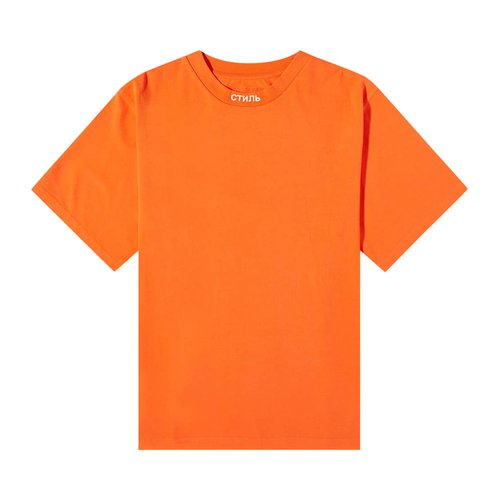 Heron Preston CTNMB Short-Sleeve Tee - Orange/White - HMAA034C99JER0012201
