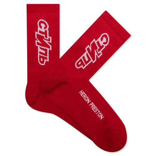 Heron Preston CTNMB Sport Long Socks - Red/White - HMRA008F21KNI0022501