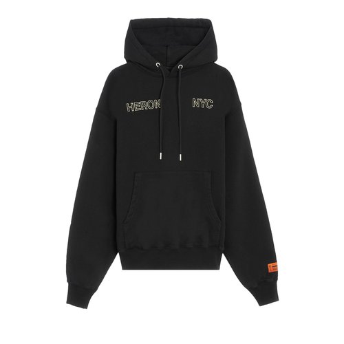 Heron Preston Graphic Print Logo Hoodie - HMBB024F22JER0011019