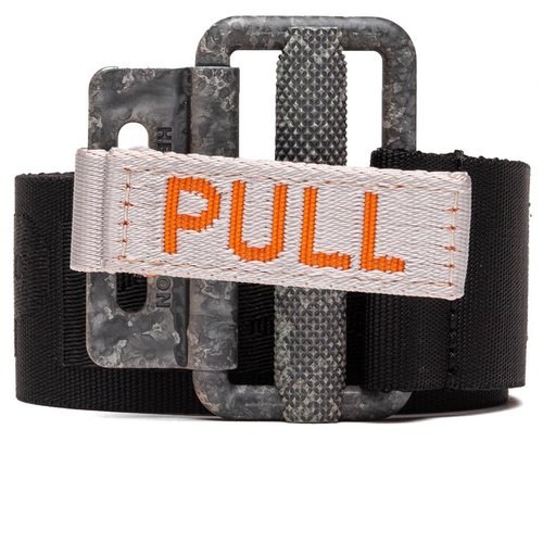 Heron Preston Gros Tape Belt Colored Buckle - Black/Concrete - HMRB005S2094103910C1