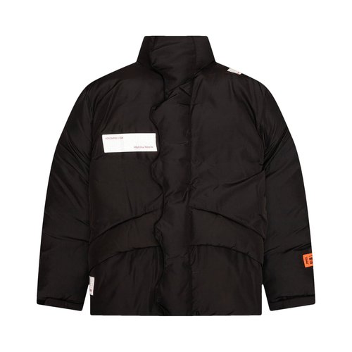 Heron Preston Hiking Tape Puffer Jacket - Black/No Color - HMED012F22FAB0011000