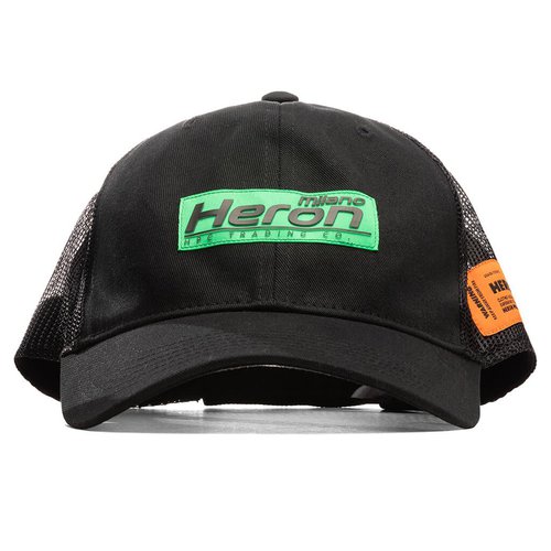 Heron Preston HP Trading Trucker Hat - Black/Green