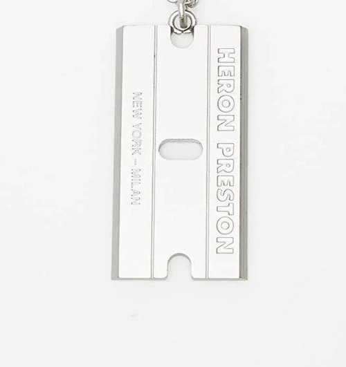 Heron Preston Razor Blade Pin Silver - HMRR001F22MET0017200