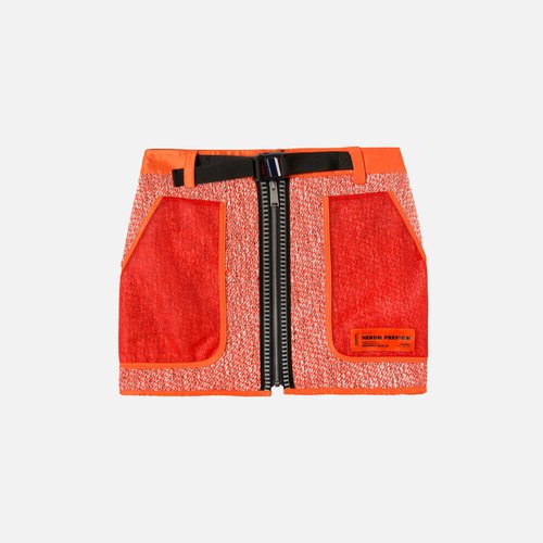 Heron Preston Utility Tweed Skirt - Orange - CC008R20877004