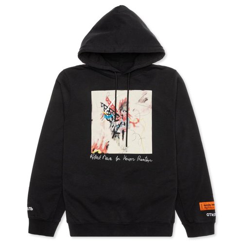 Heron Preston x Robert Nava Ribs Hoodie - Black - HMBB007S208090031088