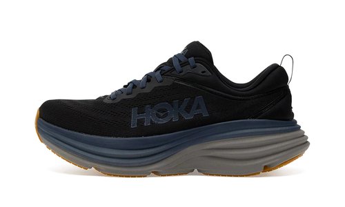 HOKA ONE ONE Bondi 8 | Size 8 - Black/Iron Ore - 1123202-BCKRN