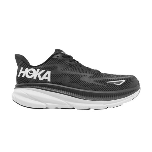 HOKA ONE ONE Clifton 9 2E Wide - Black/White - 1132210-BWHT
