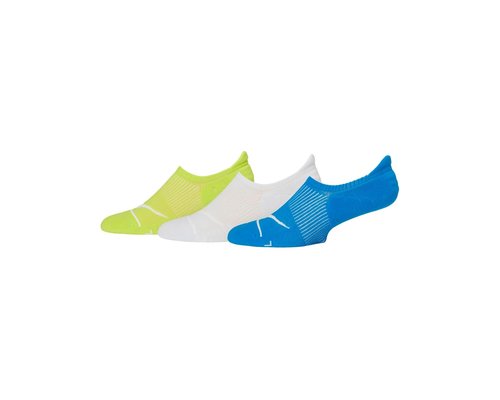 HOKA ONE ONE Invisible Socks 3-Pack Quarter Length Socks - Hoka Citrus/Cosmic Grey/Hoka Blue - 1156230-HCS