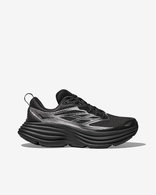 HOKA ONE ONE Bondi 8 Caged Stealth/TechSneakers - Silver/Black - 1178715-SIBL
