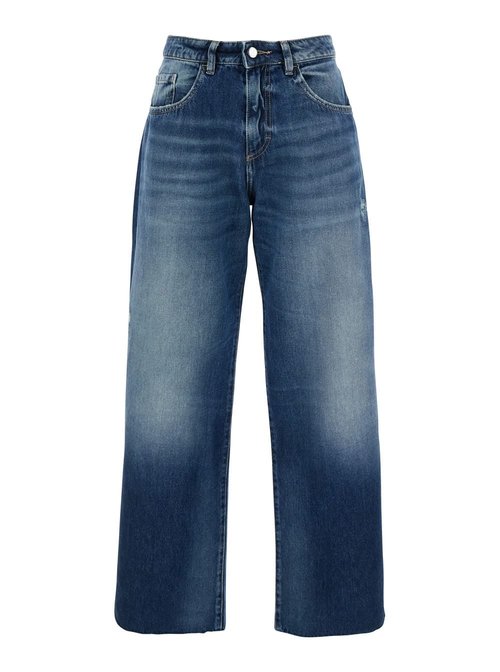 IcOn Denim bea Blue Jeans With Belt Loops And Logo Patch On The Rear In Denim - BEAID8670