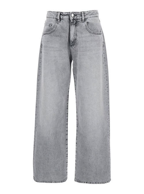 IcOn Denim bea Grey Jeans With Belt Loops And Logo Patch On The Rear In Denim - BEAGR1006