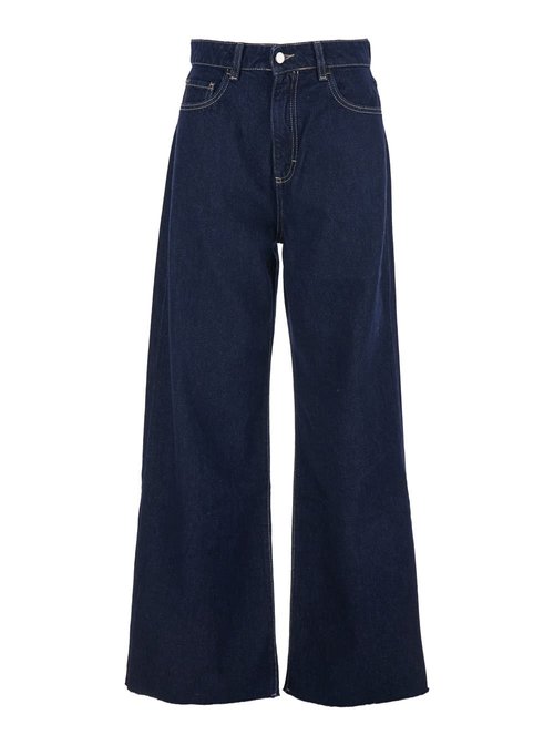 IcOn Denim debby Blue Jeans With Wide Leg And Logo Patch On The Rear In ...