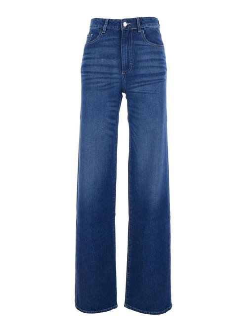 IcOn Denim joia Blue Jeans With Belt Loops And Logo Patch On The Rear In Denim - JOIAID8778