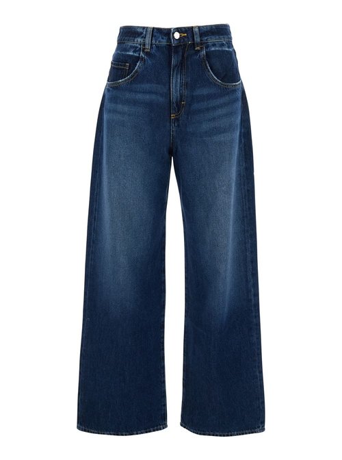 IcOn Denim poppy Blue Jeans With Medium Rise And Logo Patch On The Rear In Denim - POPPYID8672