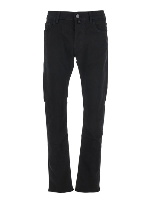 Jacob Cohen bard Black Jeans With Belt Loops And Logo Patch On The Rear In Denim Man - JUMQE004S3598500D