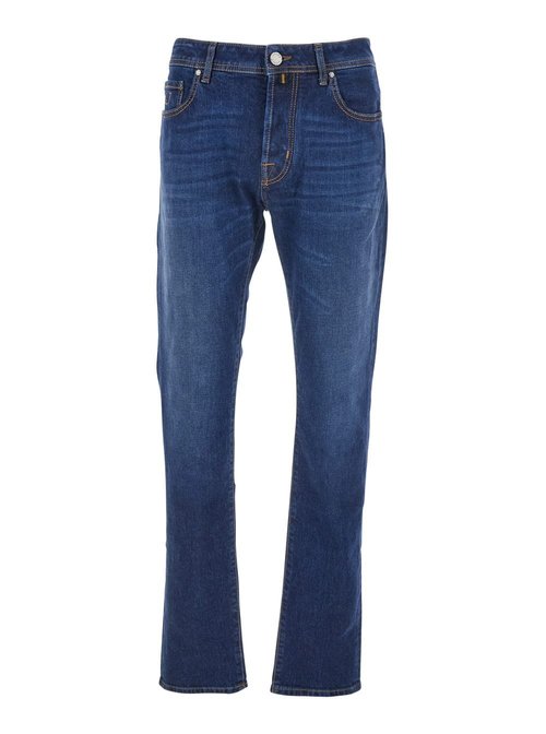 Jacob Cohen bard Blue Jeans With Belt Loops And Logo Patch On The Rear In Denim Man - JUMQE004S4259100D