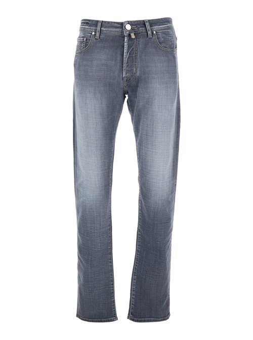 Jacob Cohen bard Faded Black Jeans With Belt Loops And Logo Patch On The Rear In Denim Man - JUMQE004S4126700D