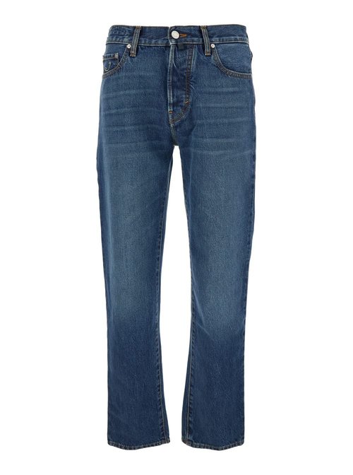 Jacob Cohen edo Blue Five-pocket Jeans With Logo Patch On The Back In Denim Man - JUMQE031T781A100D