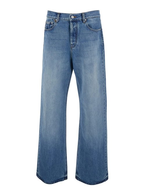 Jacquemus le De-nimes Droit Blue Jeans With Logo Embroidery On The Pocket In Denim For - PAM00028AD0003833C