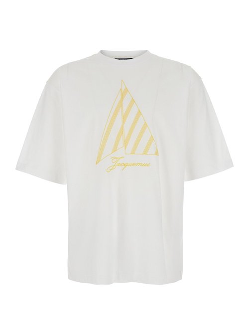 Jacquemus White T-Shirt With Logo On The FrOnt CottOn For Tshirts And Polo Shirts - TSU00321AJ002851NH
